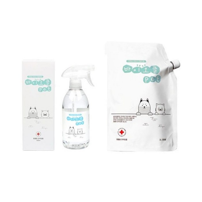 바이오클펫 반려동물 탈취제 500ml/2L 강아지 고양이 냄새제거 무색 무취 무방부제
