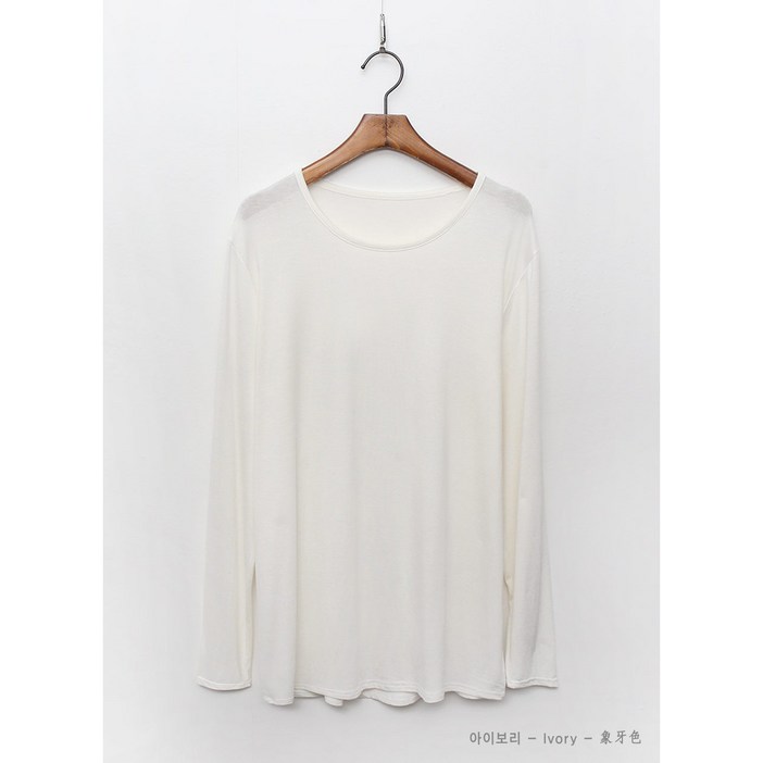 아이엠수 부들부들 실켓 긴팔라운드 티셔츠