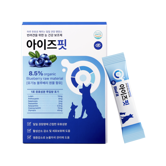 효과 빠른 아이즈핏 강아지 눈 영양제 눈물 자국 눈물량 냄새 개선 루테인 항산화 백내장, 30회분, 눈물개선눈건강, 1세트
