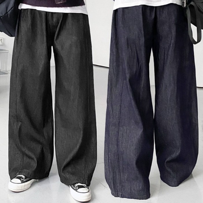 S3XL 빅사이즈 숏기본롱 사계절 물빠짐 NO 생지 와이드 데님 팬츠 바지 청바지