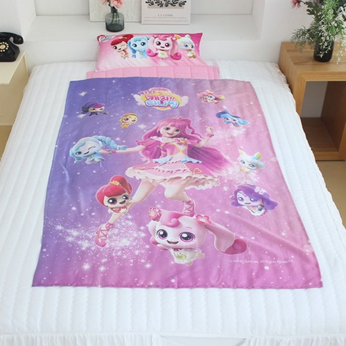 코알라컴퍼니 알쏭달쏭 캐치티니핑 국내생산 풍기인견 여름 낮잠이불세트 친환경 항균 베개 솜포함