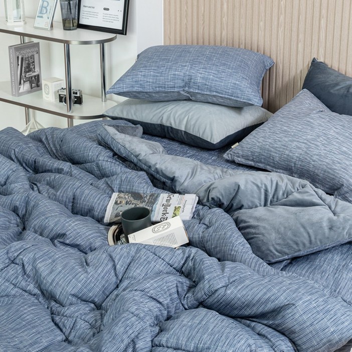 겨울 숙면 두꺼운 겨울 극세사 두툼 벨벳 차렵 이불  침구 요