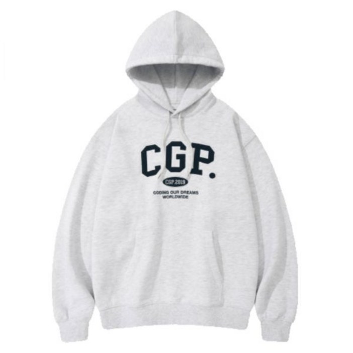 매장정품 코드그라피 후드티 CGP 아치 로고 후드티_라이트그레이