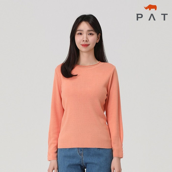 PAT 여성 울혼방 소매디테일 스웨터1J23302