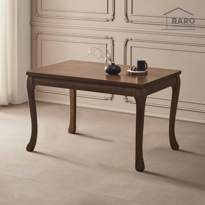 라로퍼니처 크라운 1200 순수 원목 4인 식탁 세트