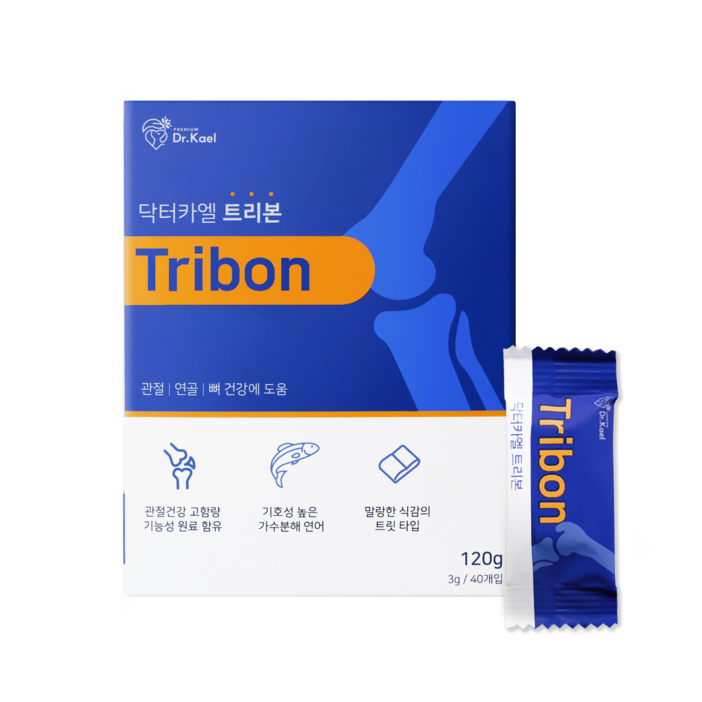 닥터카엘 트리본 강아지 관절 영양제 슬개골 고함량, 1개, 뼈/관절강화, 40정