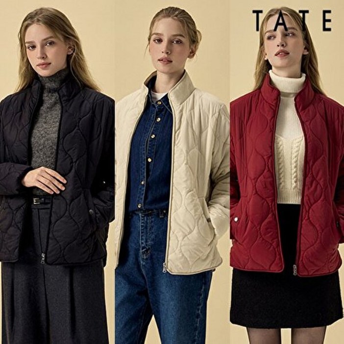 테이트 25FW 여성 소로나 퀼팅 점퍼 1종