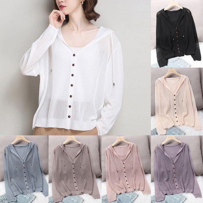 틸버리 더 틸버리 후드 니트 가디건