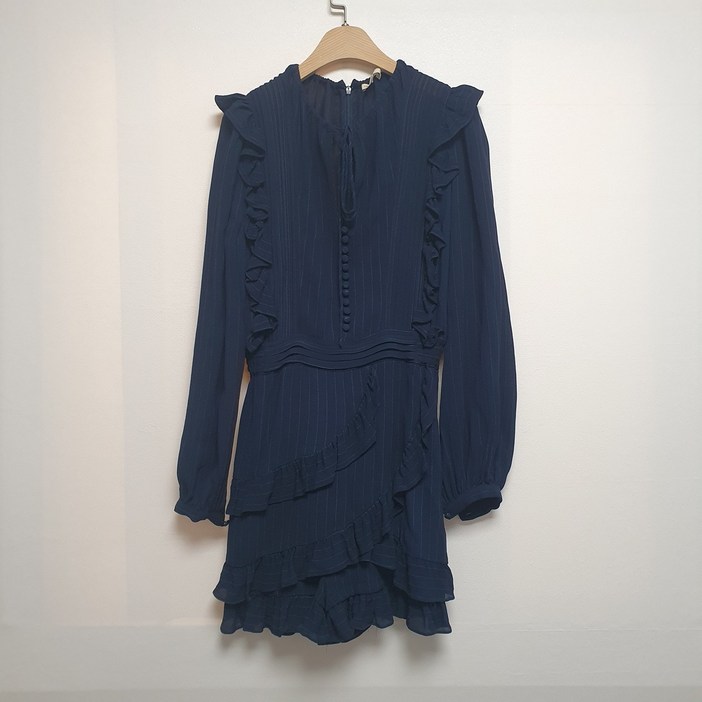 빈티지﻿ 마쥬 여성 미니 원피스 러플 점프수트 네이비 XS