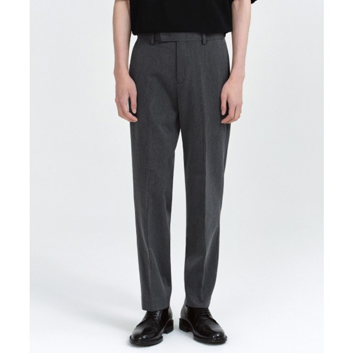 무신사스탠다드 릴렉스드 테이퍼드 히든 밴딩 크롭 슬랙스 미디엄 그레이 MMAPS006-MR