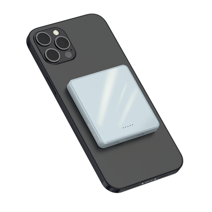 미니덕트 맥세이프 미니 고속 무선보조배터리 4000mAh, mi200DT, mi200DT, 스카이 블루