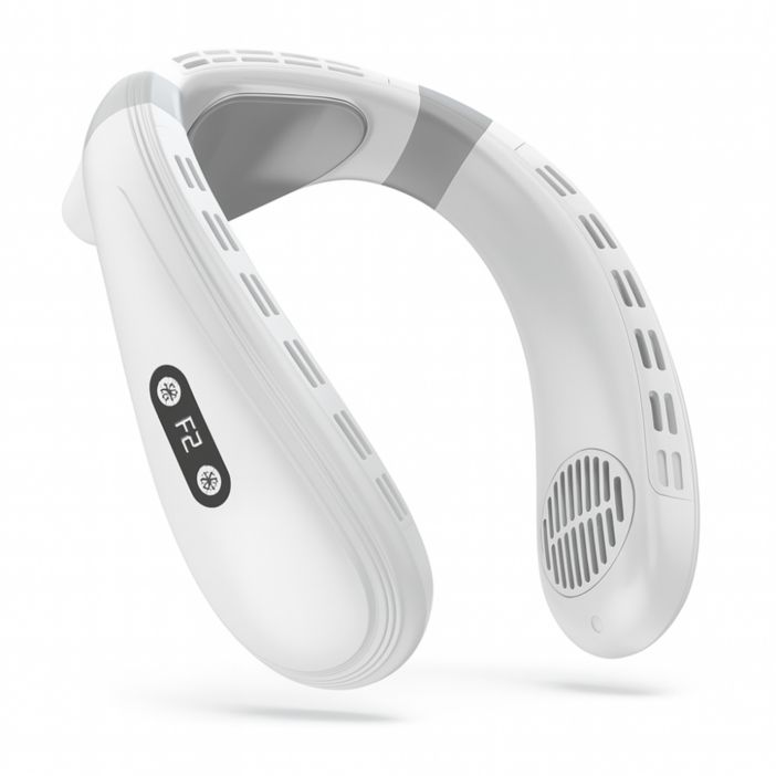 [New 대형냉각패드] 위니쿨 급속냉각 넥선풍기 BLDC 대용량5200mAh, W1026, 클래식화이트