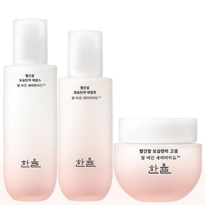 한율 빨간쌀 보습탄력 에센스 스킨+에멀젼+보습탄력 크림 3종(단품)