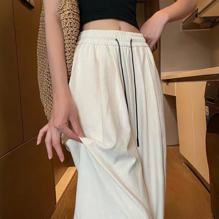 글로스타 여성용 밴딩 일자 와이드 바지 빅사이즈까지