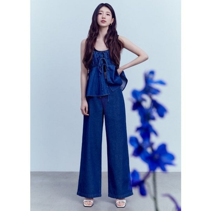 게스 게스진 SUZY YP2D0095 여성 스트링 뒷밴딩 와이드BLUE BLACK