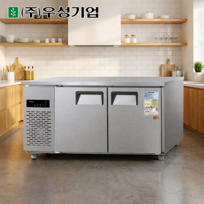 우성 테이블 냉장고 냉동고 1500 업소용 디지털 CWSM150RFT, 내부스텐좌기계