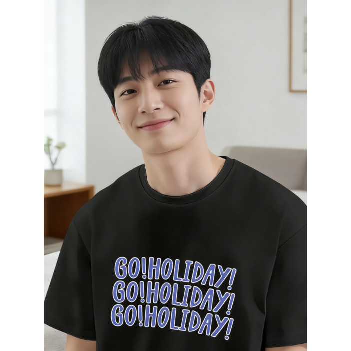 퓨어몰링 남자 반팔티 라운드넥 오버핏 반팔 티셔츠