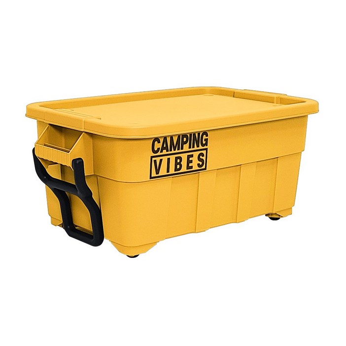 캠핑바이브스 멀티카고박스 기본구성 캠핑박스 토트박스, 옐로우, 1개