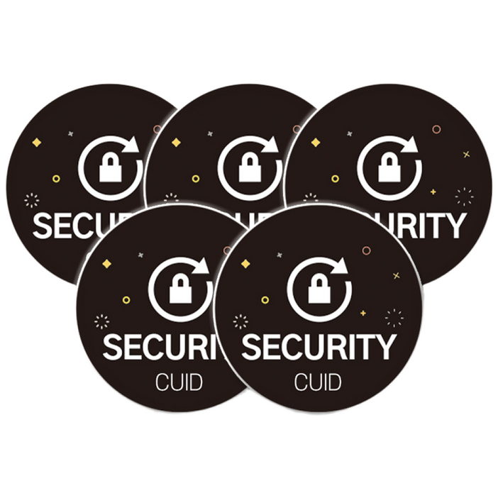 아파트 공동현관 도어락 복사 등록 MCT 출입문 CUID 스티커 태그 5개 세트, 5개, CUID 메탈 태그 블랙No.80P