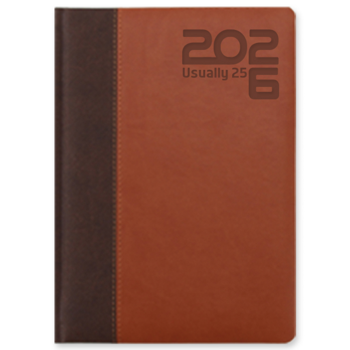 양지 2026년 1면1일 다이어리 유즈어리25B, 브라운탄