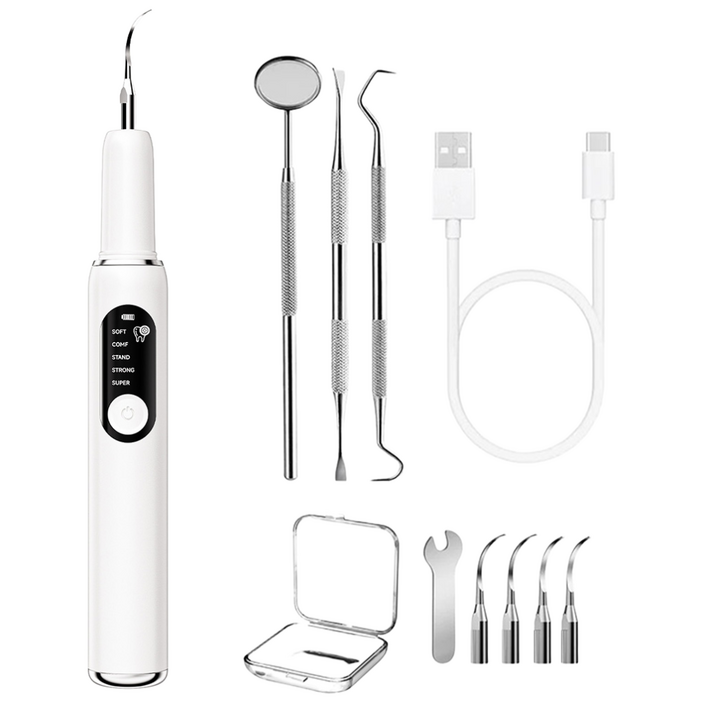 스마트 진동 구강 클리너 LED 라이트 휴대용 셀프 치석제거기