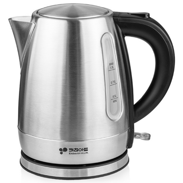 키친아트 스테인리스 전기포트 1L, KSJFEK100 KC안전인증