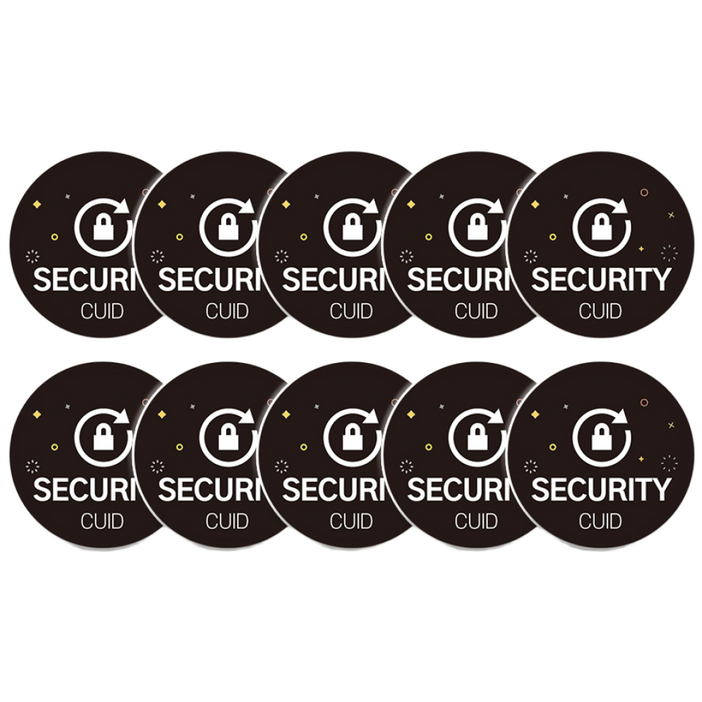 아파트 공동현관 도어락 복사 등록 CUID 스티커 태그 MCT 출입문, 10개, CUID 태그 블랙 (No.80P)