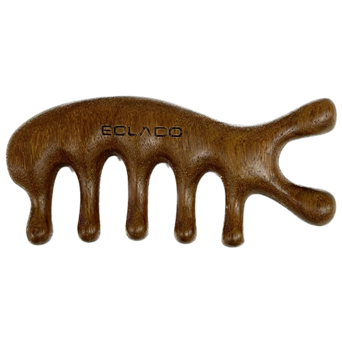 에끌라두 골든 샌달우드 괄사 (마사지 툴) 바디 페이스 경락, 1개, 단일색상