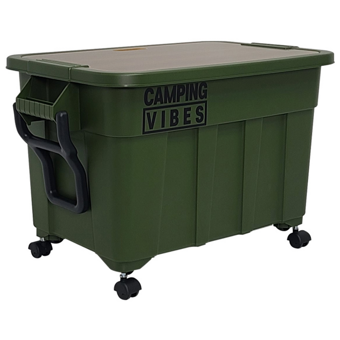 캠핑바이브스 멀티카고박스 75L 풀세트 구성 캠핑박스 토트박스, 75 올리브그린, 1개, 1단