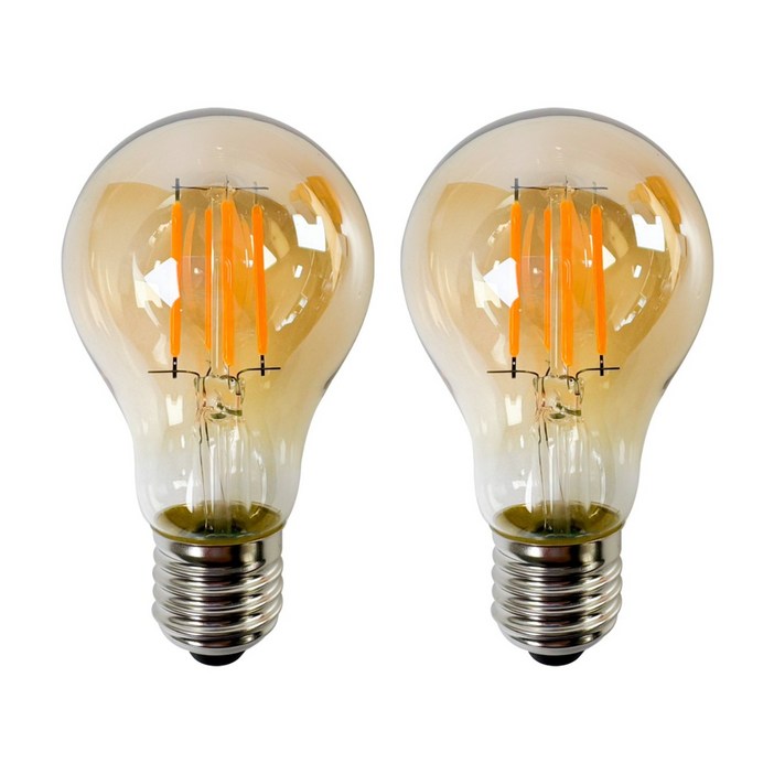 YKLED 앤틱램프 G45 LED 에디슨전구 카페조명 볼전구 KS인증 필라멘트 감성전구, 2개, 전구색