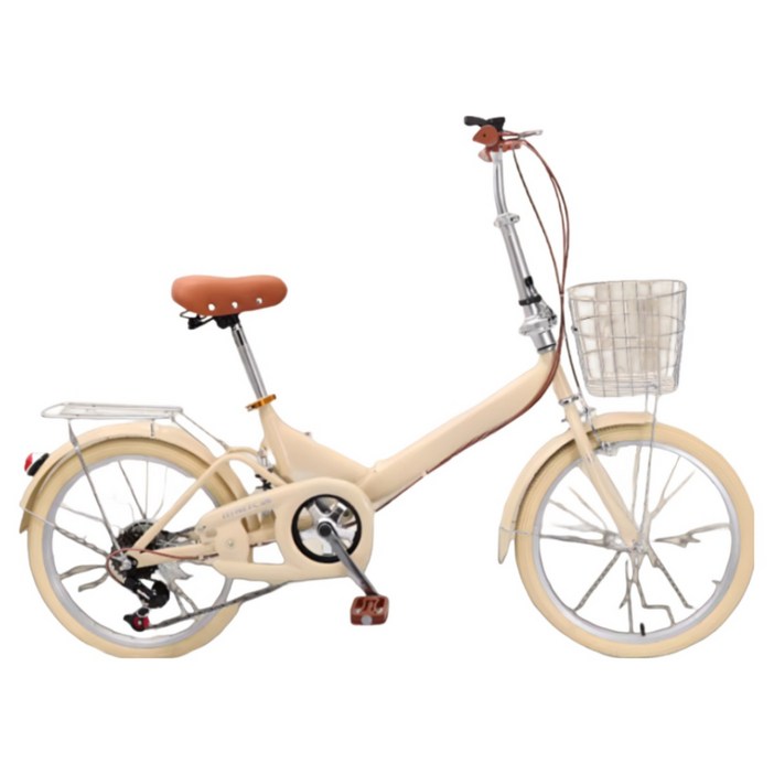 이센시아 접이식 자전거 경량 미니벨로 입문용 폴딩 출퇴근, 1개, 20cm, 베이지휠 일반디자인