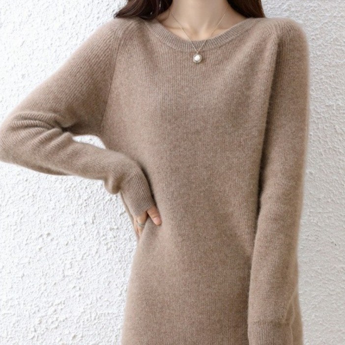 COSYEVNO 여성 니트 원피스 겨울 신상 슬림핏 심플 엘레강스 패션 데일리 편안한 스커트 tzk-3