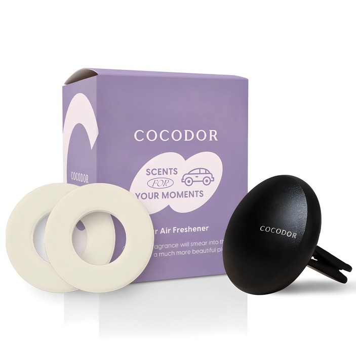 코코도르 메탈블랙 클립 차량용 디퓨저 통풍구형 본품  리필 2p