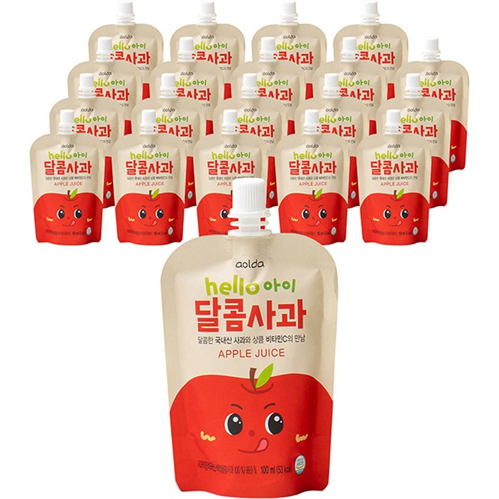 아올다 헬로아이 달콤사과 주스 100ml
