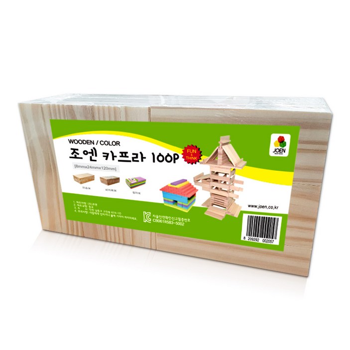 조엔 카프라 원목블록 100p, 단일 색상