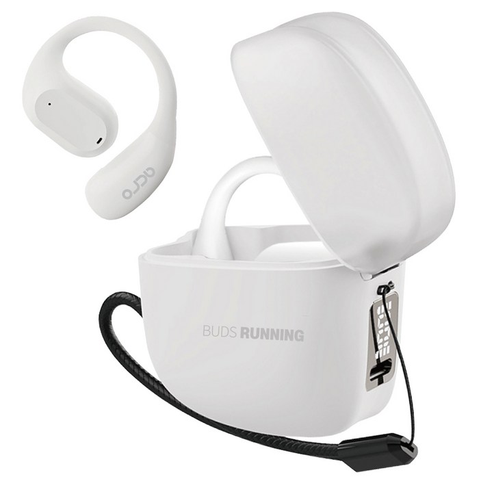 아크로 BUDS RUNNING 블루투스 5.3 오픈형 골전도 노이즈 캔슬링 무선 이어폰, RUNNING G9, 화이트 아크로 BUDS RUNNING 블루투스 5.3 오픈형 골전도 노이즈 캔슬링 무선 이어폰, RUNNING G9, 화이트