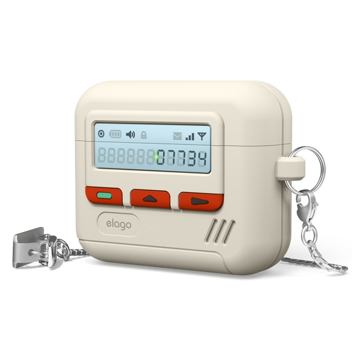 엘라고 에어팟 4 삐삐 스트랩 케이스