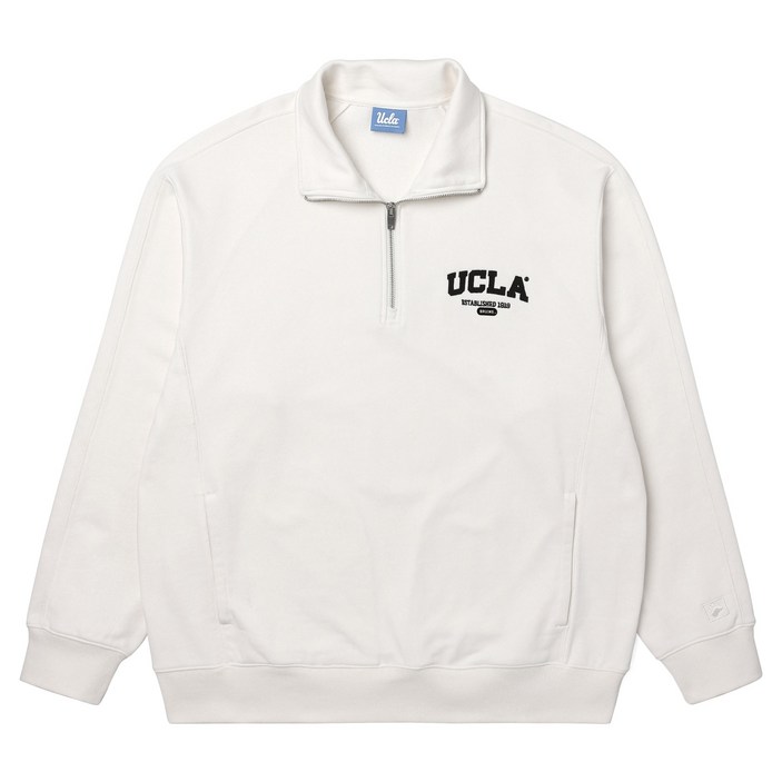UCLA 절개 디테일 긴팔 반집업 티셔츠 UA3LT91