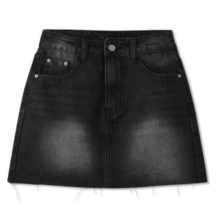 엠엔씨 여성용 숏/롱 기장 컷팅데님 워싱스커트 MDSK002LJ