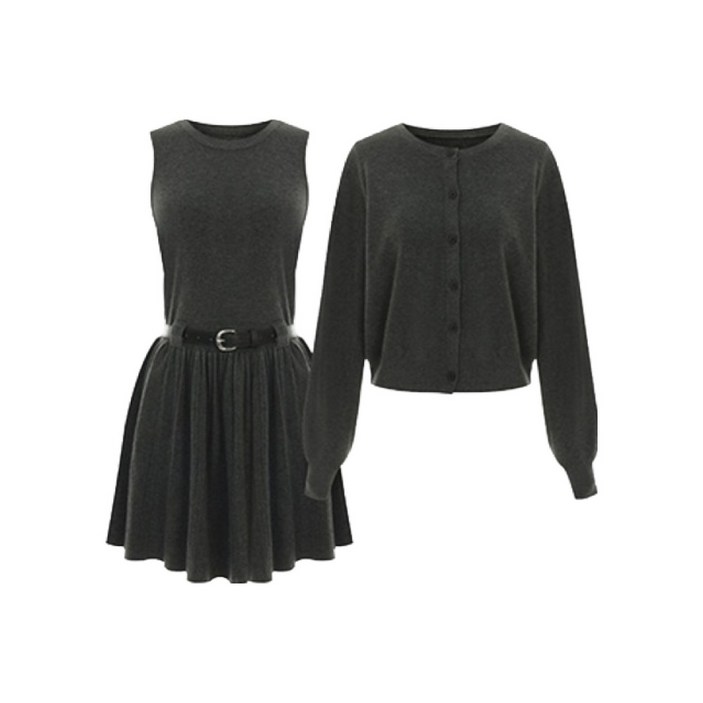 페이지플린 니트 가디건, 원피스,벨트 P6ASE003C