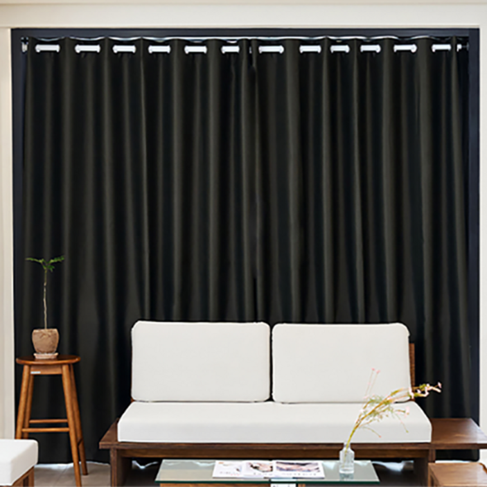 까사마루 암막커튼 2p  커튼봉 세트 아일렛형