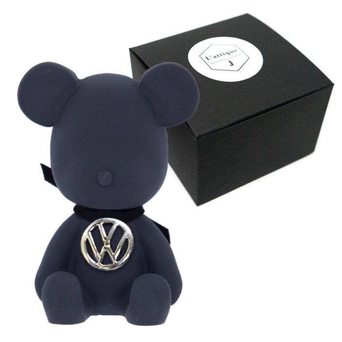 라띠크제이 엠블럼베어 차량용 방향제 폭스바겐 블랙  화이트머스크 5ml 리필 세트