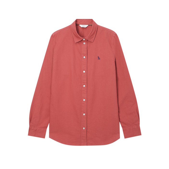 헤지스레이디스 국내매장 다크 핑크 옥스퍼드 긴소매 셔츠 HSSH4CC74P3