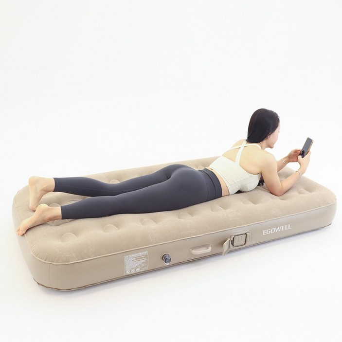 이고웰 4세대 자동펌프 내장형  높이40cm 휴대용 캠핑 에어매트