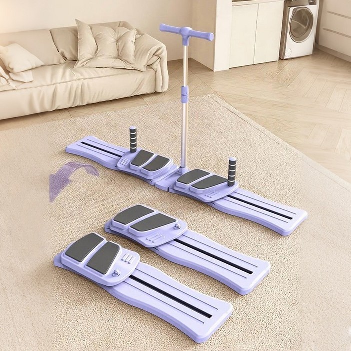 ifiteek 접이식 무소음 다리 근육 힙업 운동기구 스키 머신, 1개, 자주색