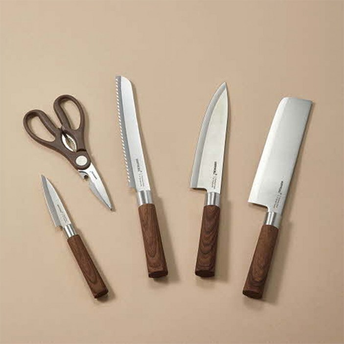 슈퍼HOTHAPPYCALL 해피콜 우디크 칼가위 5종 세트