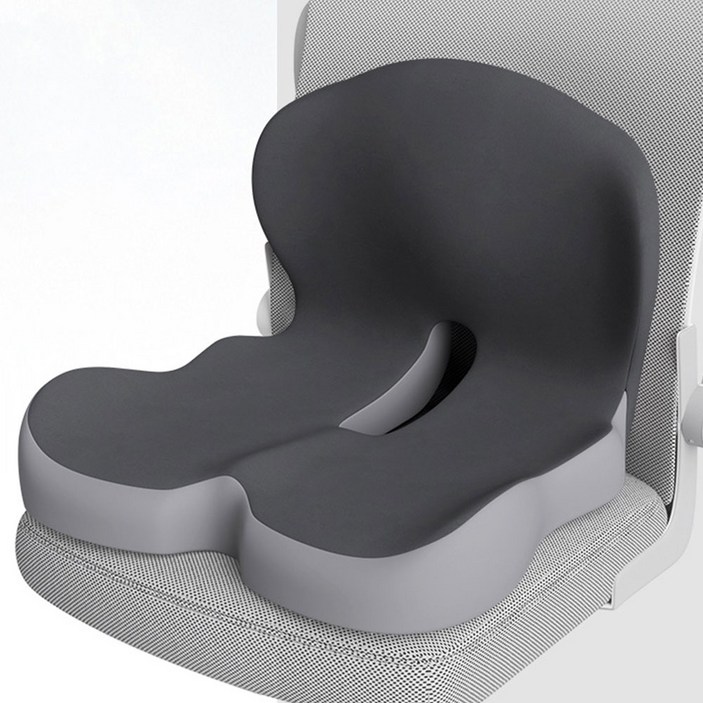 엔빙 바른자세 메모리폼 일체형허리쿠션 사무실의자 꼬리뼈방석 등받이 방석