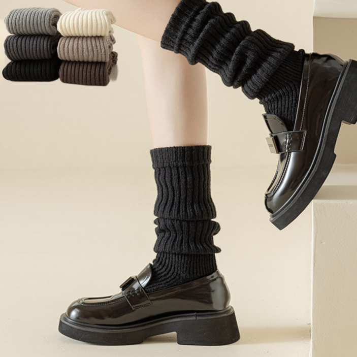 누보마켓 1+1 여성 골지 니트 레그워머 겨울 발토시 다리토시 보온 니트 워머 종아리 니삭스