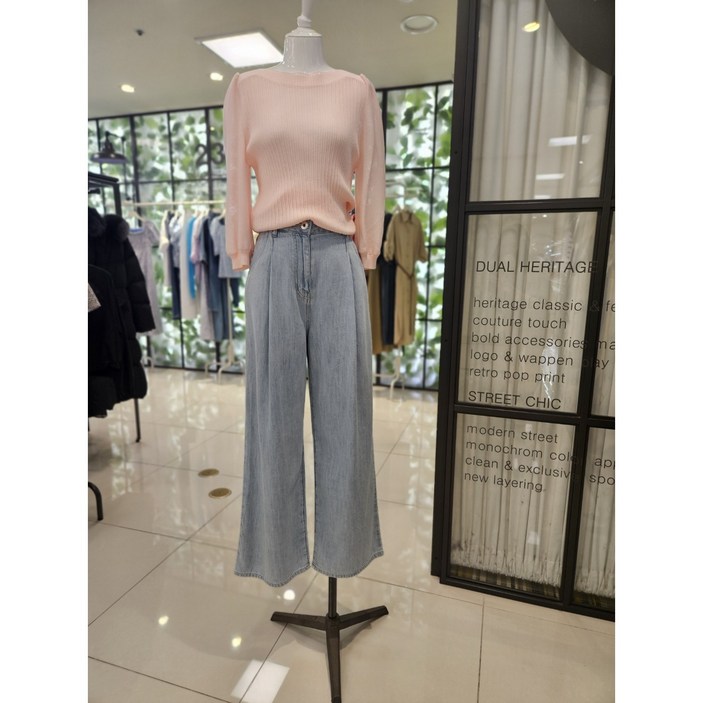 [듀엘] DEWE 촤르르한 여름핀턱 청바지 L252PSA440  NC일산