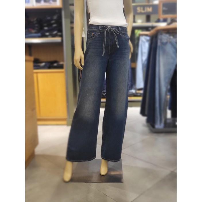 리바이스 여성 XL 스트레이트 와이드 데님 팬츠 청바지 가을용 A8701-0030NM